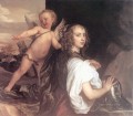 キューピッドを伴ったエルミニアとしての少女の肖像 バロック時代の宮廷画家アンソニー・ヴァン・ダイク
